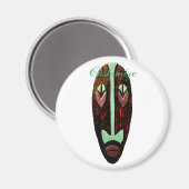 Aimant Long Tonnerre de Masque Tiki (Recto/Verso)