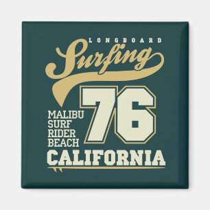 Aimant Longboard surfant   la Californie 76