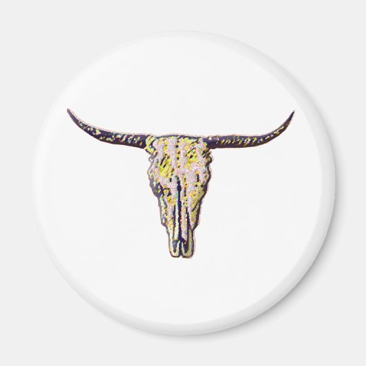 Aimant Longhorn Skull Art (Devant)