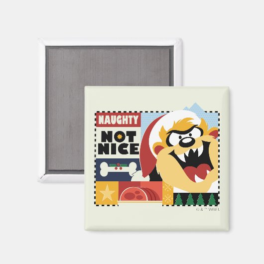 Aimant LOONEY TUNES™ TAZ™ Naughty Not Nice (Recto/Verso)