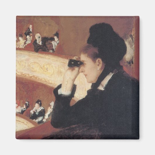 Aimant L'Opéra par Mary Cassatt, Impressionnisme Vintage (Devant)