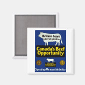 Aimant L'opportunité du boeuf canadien (Recto/Verso)