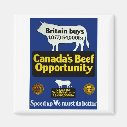 Aimant L'opportunité du boeuf canadien (Devant)