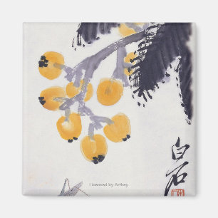 Aimant Loquats et une sauterelle