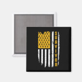 Aimant L'or de sensibilisation au cancer de l'enfance pou (Recto/Verso)