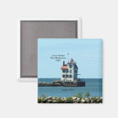 Aimant Lorain Harbour West Breakwater Light mangue (Recto/Verso)