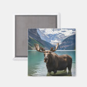 Aimant L'orignal dans le parc national Banff Canada (Recto/Verso)