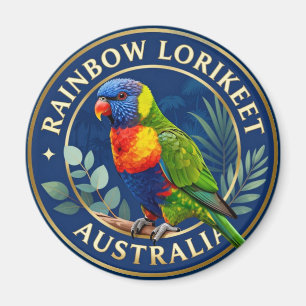Aimant 🦜 Loriquet arc-en-ciel Australie Oiseau Tropical