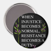 AIMANT LORSQUE L'INJUSTICE DEVIENT NORMALE, LA RÉSISTANCE (Recto/Verso)