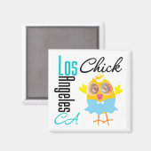 Aimant Los Angeles CA Chick-3 (Recto/Verso)