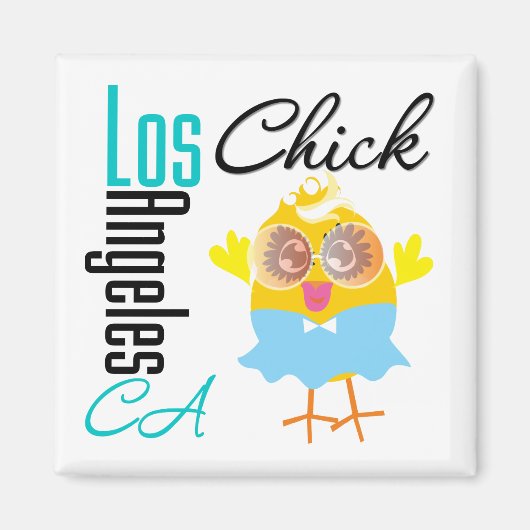 Aimant Los Angeles CA Chick-3 (Devant)