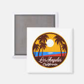 Aimant Los Angeles, Californie, Souvenir (Recto/Verso)