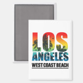 Aimant Los Angeles West Coast Beach (Recto/Verso)