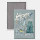 Aimant LOTHLORIEN™ Collage graphique aquarelle (Recto/Verso)