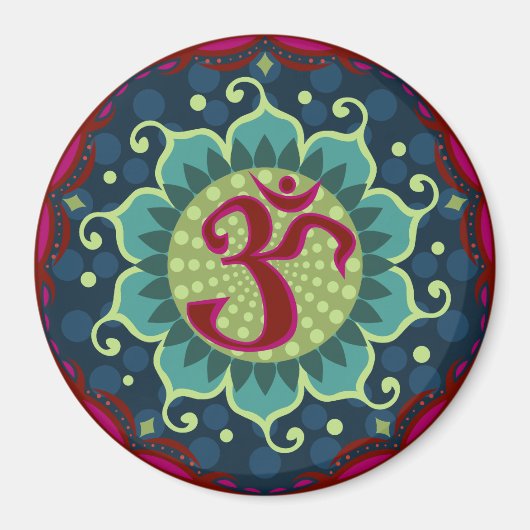 Aimant Lotus Aum - OM (Devant)
