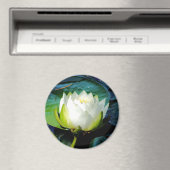 Aimant Lotus blanc brillant (In Situ (Lave-vaisselle))