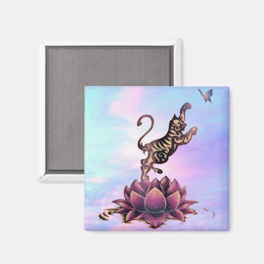 Aimant lotus chaton (Recto/Verso)