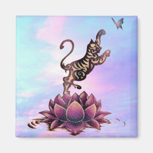 Aimant lotus chaton (Devant)