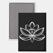 Aimant Lotus d'argent (Recto/Verso)
