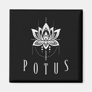 Aimant Lotus Et Pearls Kamala Harris Pour Le Président Am