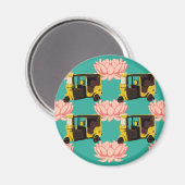 Aimant Lotus et Rickshaw (Recto/Verso)