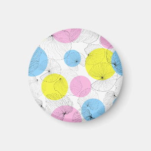 Aimant Lotus Feuille Colorful Spots Motif
