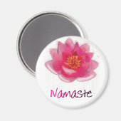 Aimant Lotus Fleur "Namaste" Cadeaux de Yoga (Recto/Verso)