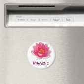 Aimant Lotus Fleur "Namaste" Cadeaux de Yoga (In Situ (Lave-vaisselle))