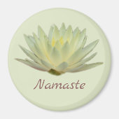 Aimant Lotus Nénuphar jaune vert Floral Namaste (Devant)