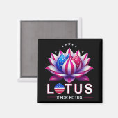 Aimant Lotus pour Potus Kamala Harris tendance Lotus Potu (Recto/Verso)