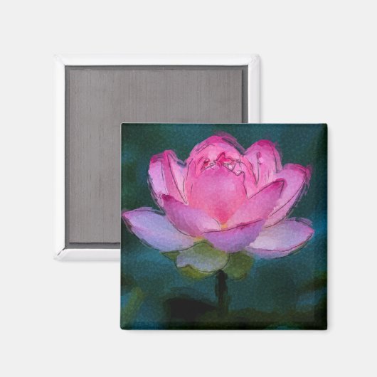 Aimant Lotus rose (Recto/Verso)