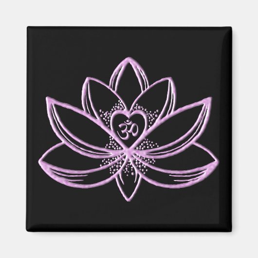 Aimant Lotus rose (Devant)