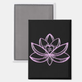 Aimant Lotus rose (Recto/Verso)