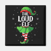 Aimant Loud Elf Christmas Girls Women Elf Squad Xmas Fami (Devant)