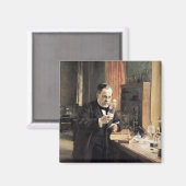Aimant Louis Pasteur dans son laboratoire, 1885 (Recto/Verso)