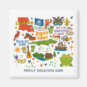 Aimant Louisiana Family Trip Keepsake Personalized (Devant)