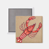 Aimant Louisiane Cajun Crawfish (Recto/Verso)