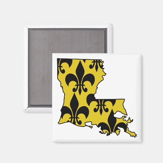 Aimant Louisiane Fleur de Lis (Recto/Verso)