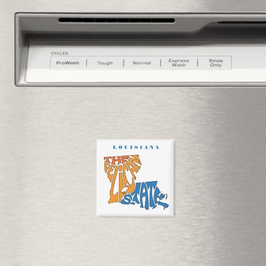 Aimant Louisiane surnom Word Art (In Situ (Lave-vaisselle))