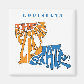 Aimant Louisiane surnom Word Art (Devant)