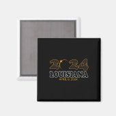Aimant Louisiane Total Solaire Eclipse 2024 Eclipse 0 avr (Recto/Verso)