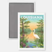 Aimant Louisiane vintage (Recto/Verso)