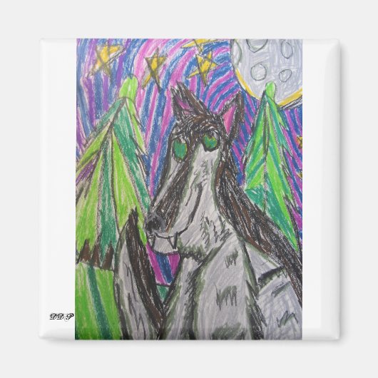 Aimant loup art 1 (Devant)