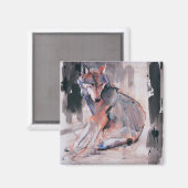 Aimant Loup assis 2000 (Recto/Verso)