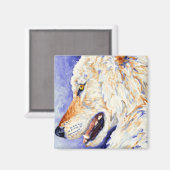 Aimant Loup blanc (Recto/Verso)