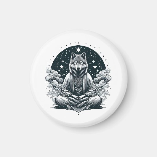 Aimant Loup conscient (Devant)