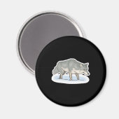 Aimant loup dans la neige (Recto/Verso)