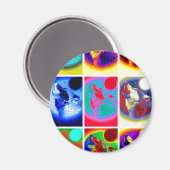 Aimant Loup d'art pop (Recto/Verso)