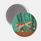 Aimant Loup d'automne (Recto/Verso)