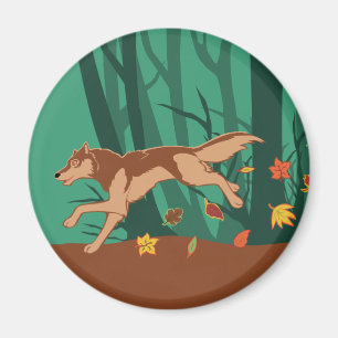 Aimant Loup d'automne